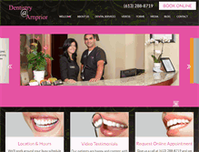 Tablet Screenshot of dentistryatarnprior.ca